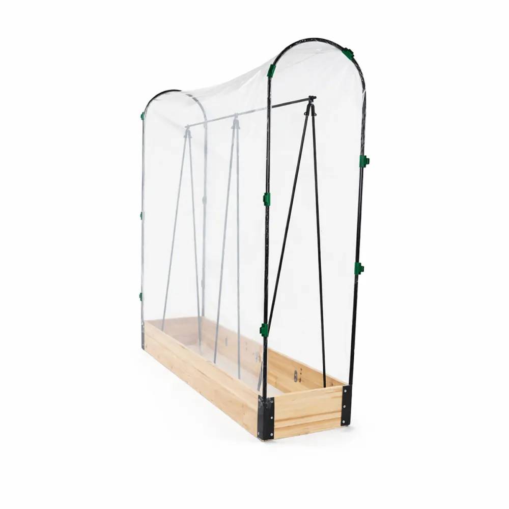 Carré potager tomate en bois de sapin avec housse PVC - 115x30x120cm - Image 8