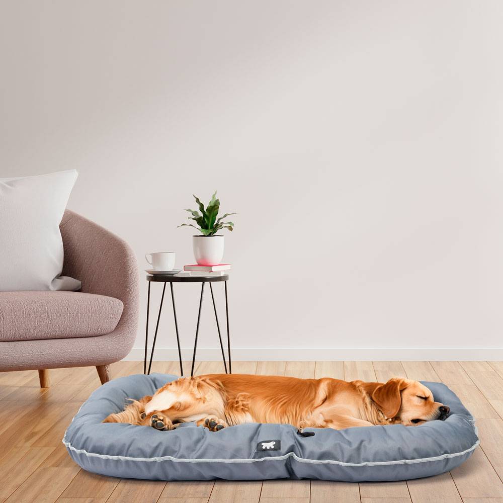 Ferplast - Ferplast Panier Chien Coussin Chien Grande Taille Tissu anti-rayures Lavable à 30°C.Matelas pour chien imperméable 100 x 70 x 12 cm.Gris - Imagen 3