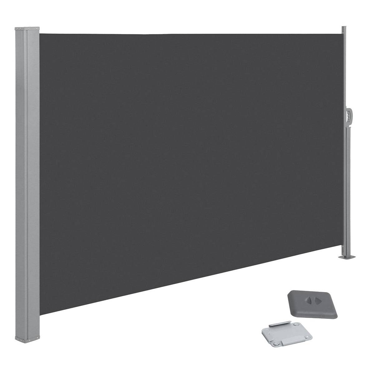 Helloshop26 - Store latéral pour balcon et terrasse pare-soleil brise-vue protection vie privée 200 x 350 cm gris anthracite - Imagen 1