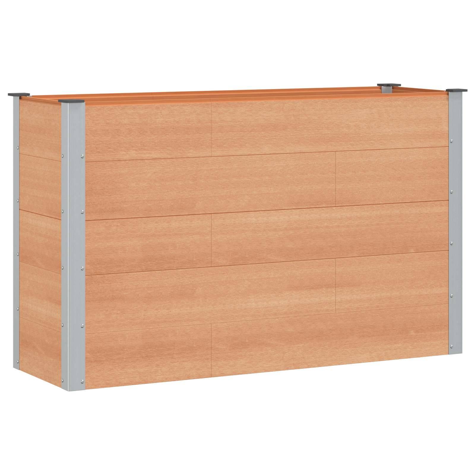 ComfortXL - Bac Surélevé Imputrescible WPC Aluminium pour Jardin Plantation 150x50cm - ComfortXL Outdoor Living - Image 2