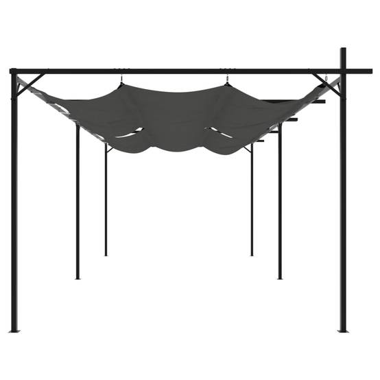 Tonnelle Géante Aluminium Acier Toit Rétractable Anti-UV pour Extérieur Anthracite 589x292 cm – ComfortXL Outdoor Living - Image 4