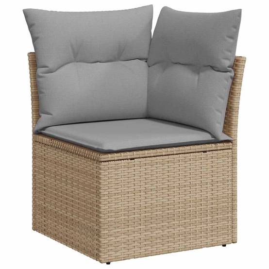 Salon de jardin 8 places bicolore polyrotin modulable pour terrasse Beige et gris – ComfortXL Outdoor Living - Image 6