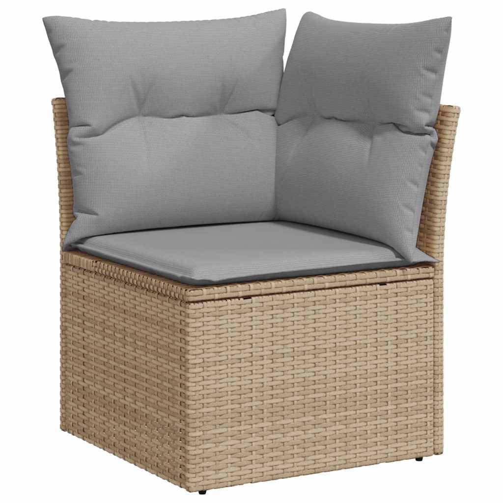 Salon de jardin 8 places bicolore polyrotin modulable pour terrasse Beige et gris – ComfortXL Outdoor Living - Image 6