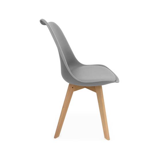 sweeek - Lot de 4 chaises scandinaves. pieds bois de hêtre. chaises 1 place. gris | sweeek - Image 7