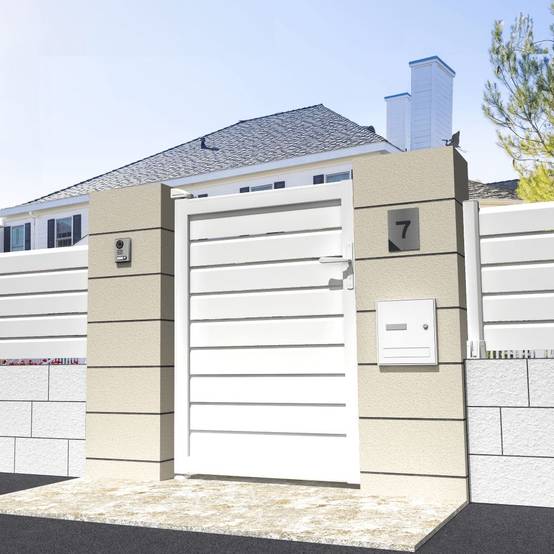 Intersun - Portillon brise-vue L 1000 x H 1857 mm (Blanc) - INTERSUN - Image 2