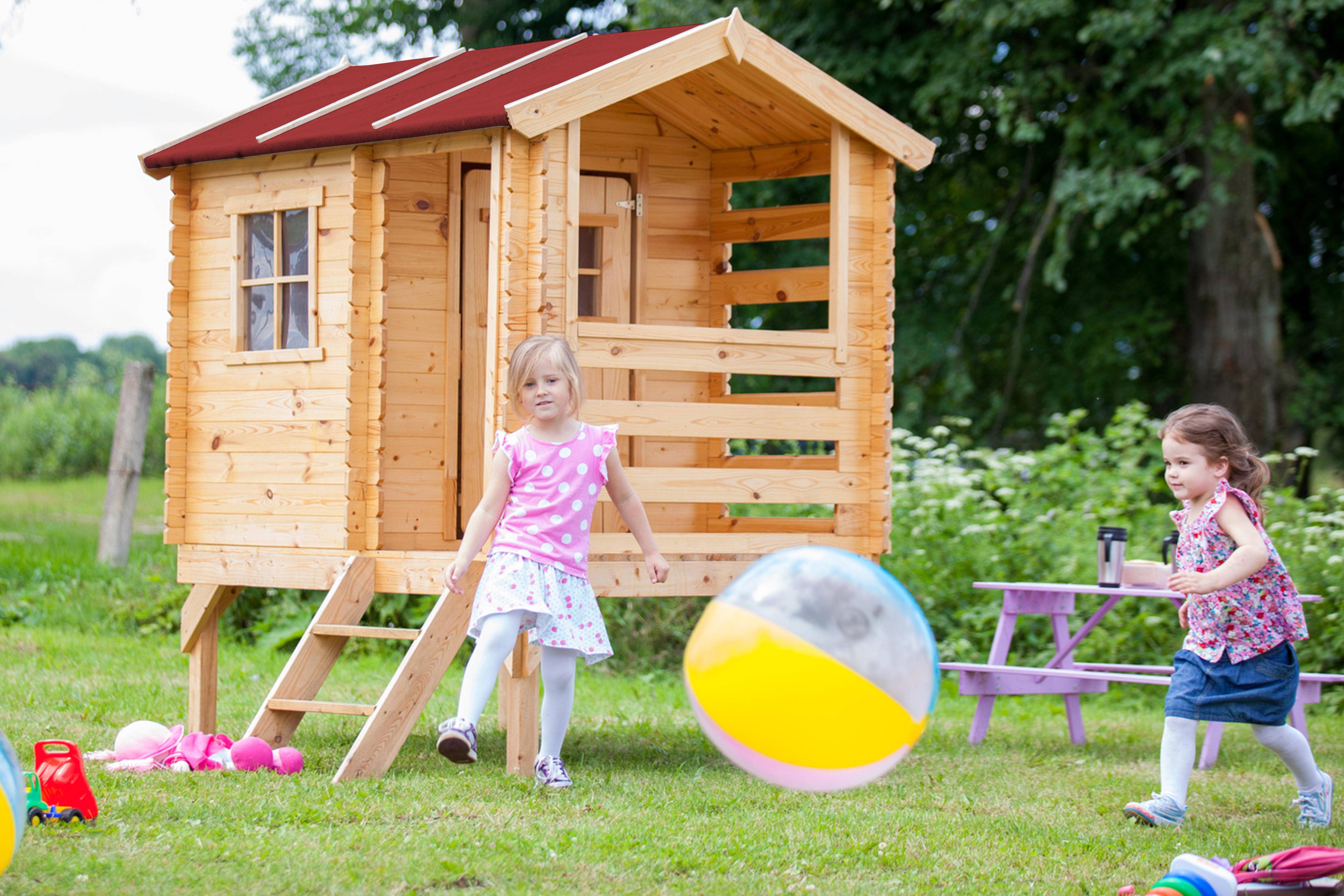 Timbela - Maison en bois pour enfants 182x146xH205 cm / 1.1 m² - Maison jardin enfant exterieur bois - 19 mm d’épaisseur - Timbela M501B - Imagen 4