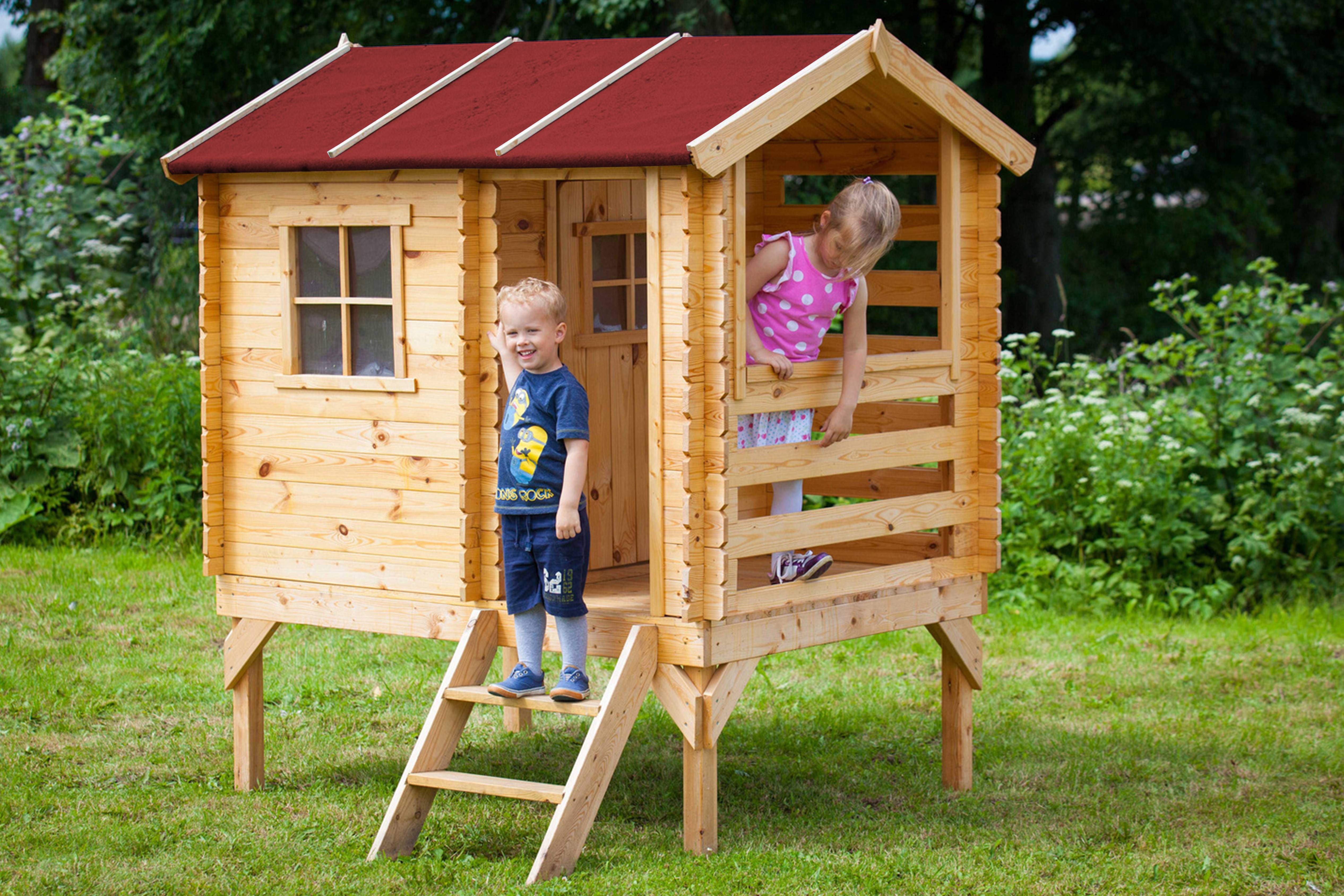 Timbela - Maison en bois pour enfants 182x146xH205 cm / 1.1 m² - Maison jardin enfant exterieur bois - 19 mm d’épaisseur - Timbela M501B - Imagen 5