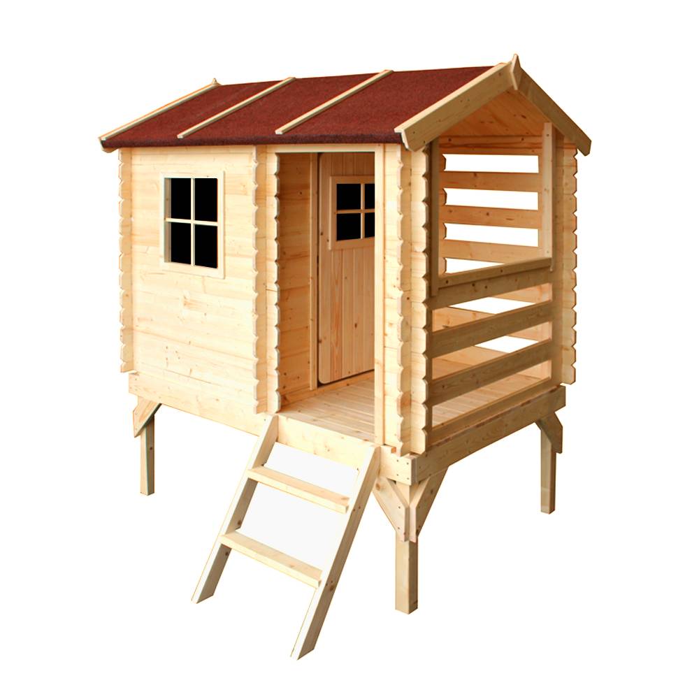 Timbela - Maison en bois pour enfants 182x146xH205 cm / 1.1 m² - Maison jardin enfant exterieur bois - 19 mm d’épaisseur - Timbela M501B - Imagen 2