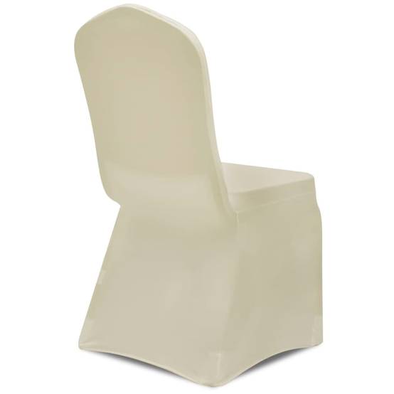 Housse pour chaises - Housse de protection crème extensible 6 pièces PC110 - Image 5
