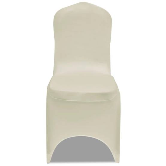 Housse pour chaises - Housse de protection crème extensible 6 pièces PC110 - Image 3