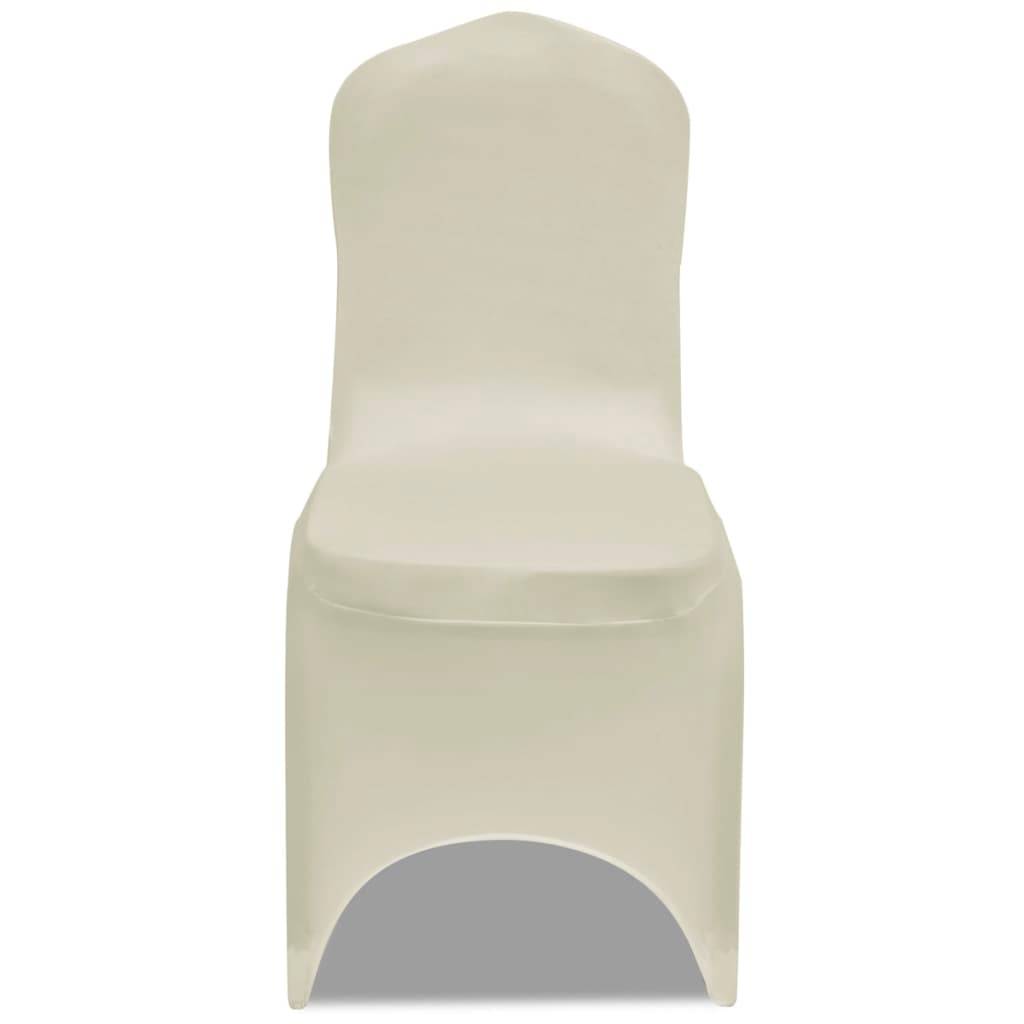 Housse pour chaises - Housse de protection crème extensible 6 pièces PC110 - Image 3