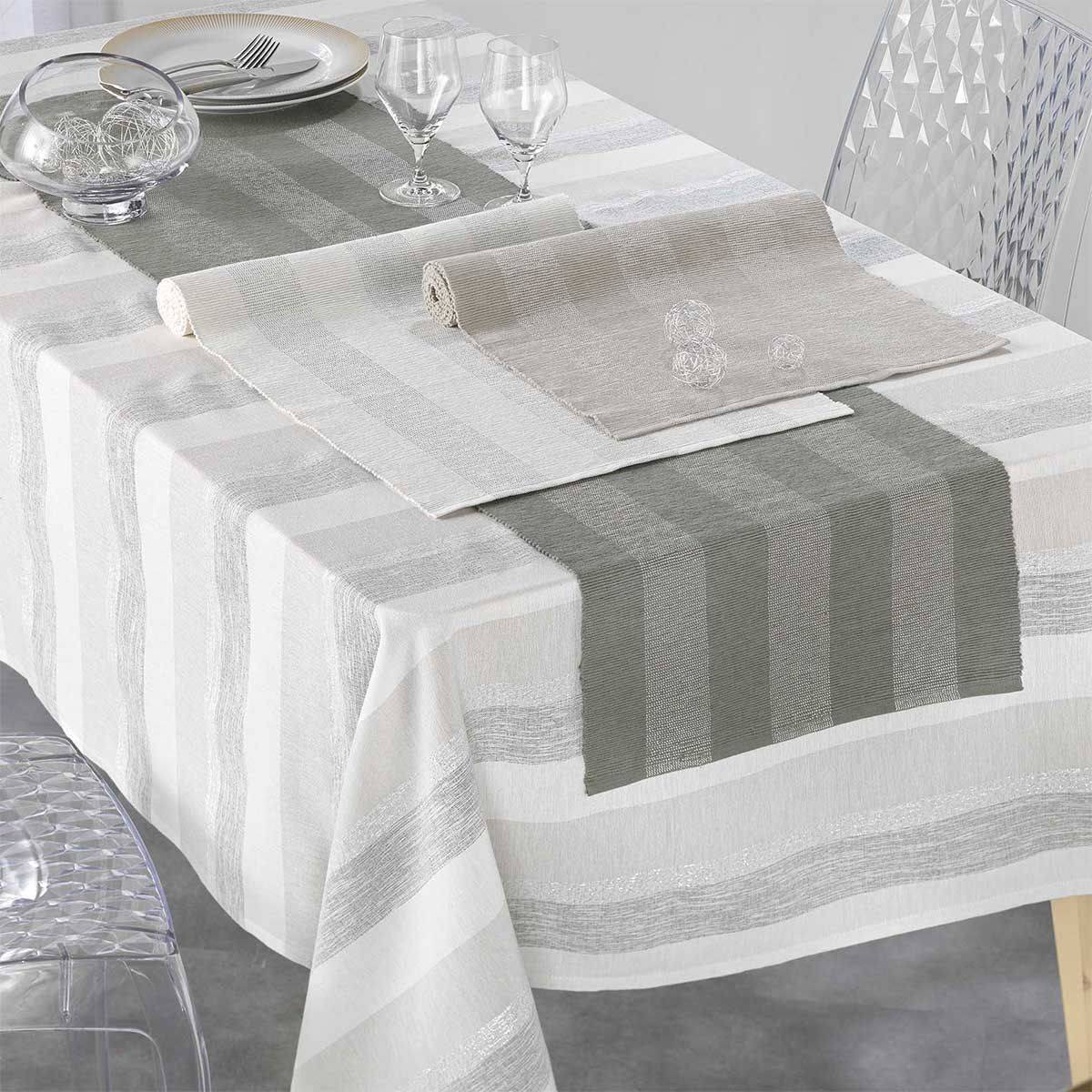 Chemin de Table en Coton "Eldora" 40x140cm Naturel - Image 3