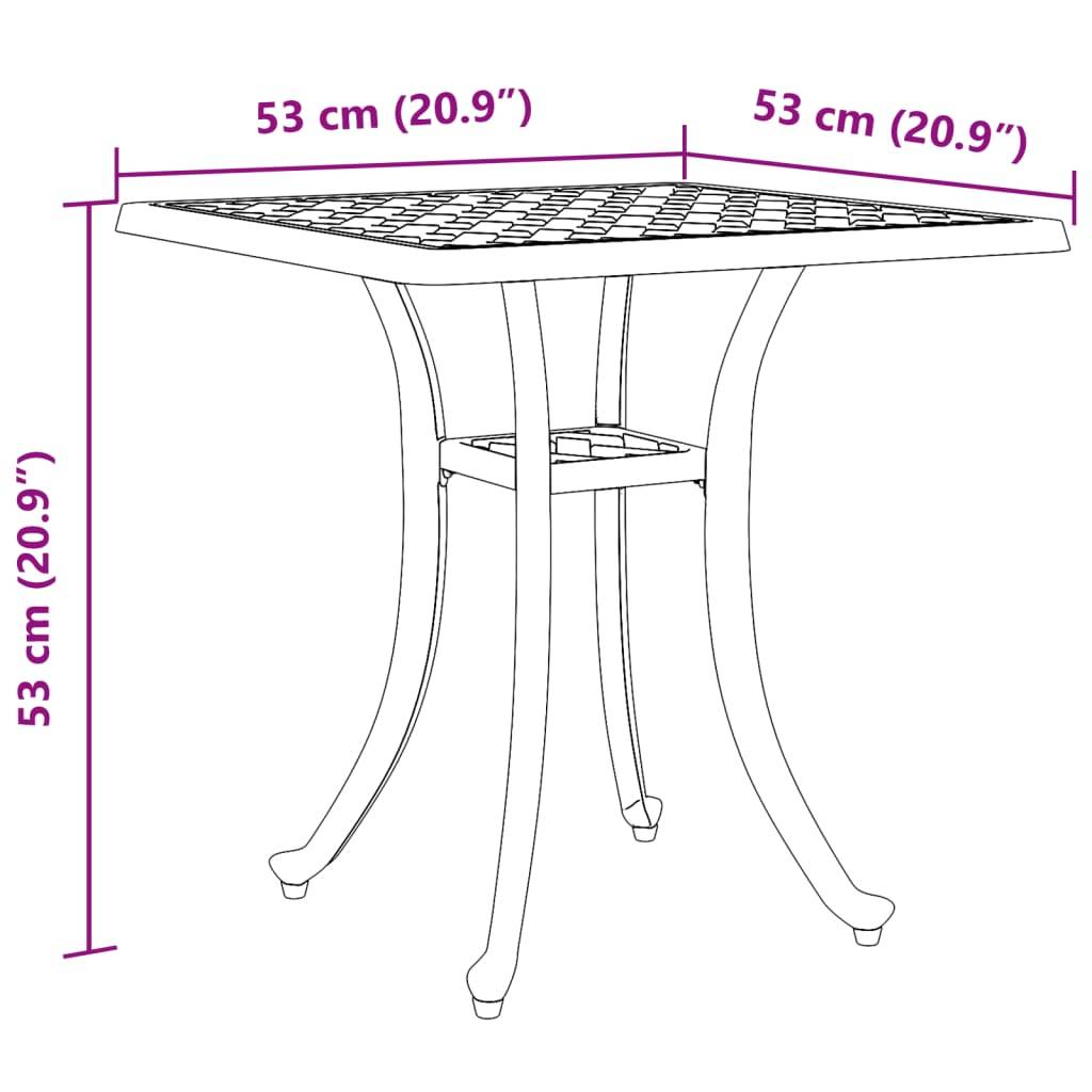 ComfortXL - Petite Table d'Appoint de Jardin Carrée en Aluminium Coulé Blanc, Design Élégant 53cm – ComfortXL Outdoor Living - Image 7