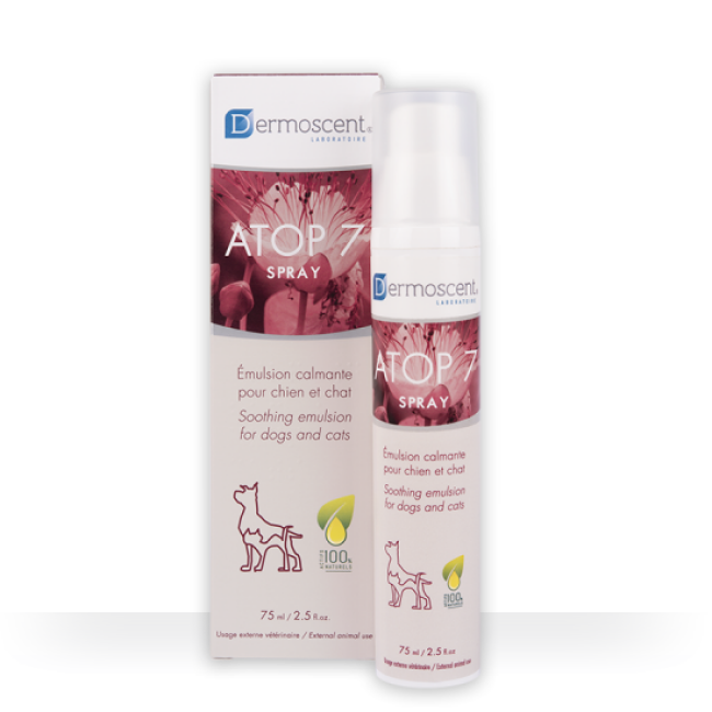 Dermoscent Atop 7 soins cutanés et allergies pour chien Spray 75 ml