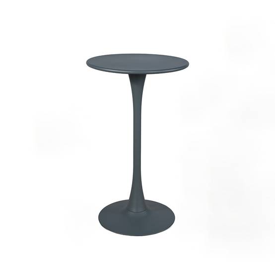 Table haute ronde de jardin en acier Gris ANDREA - Image 2