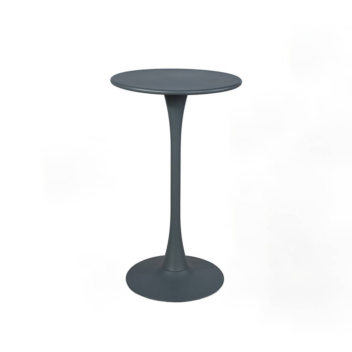 Table haute ronde de jardin en acier Gris ANDREA - Image 2
