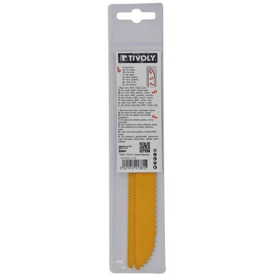 Tivoly - Lot de 2 Lames de scie sabre L150mm Bois, MDF, Plastiques, Epoxy, Tôles coupe avant-arrière et en plongée TIVOLY - Imagen 3