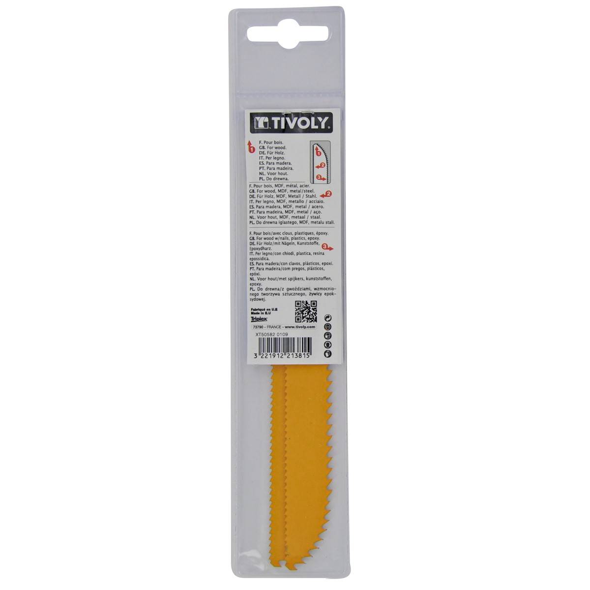 Tivoly - Lot de 2 Lames de scie sabre L150mm Bois, MDF, Plastiques, Epoxy, Tôles coupe avant-arrière et en plongée TIVOLY - Imagen 3