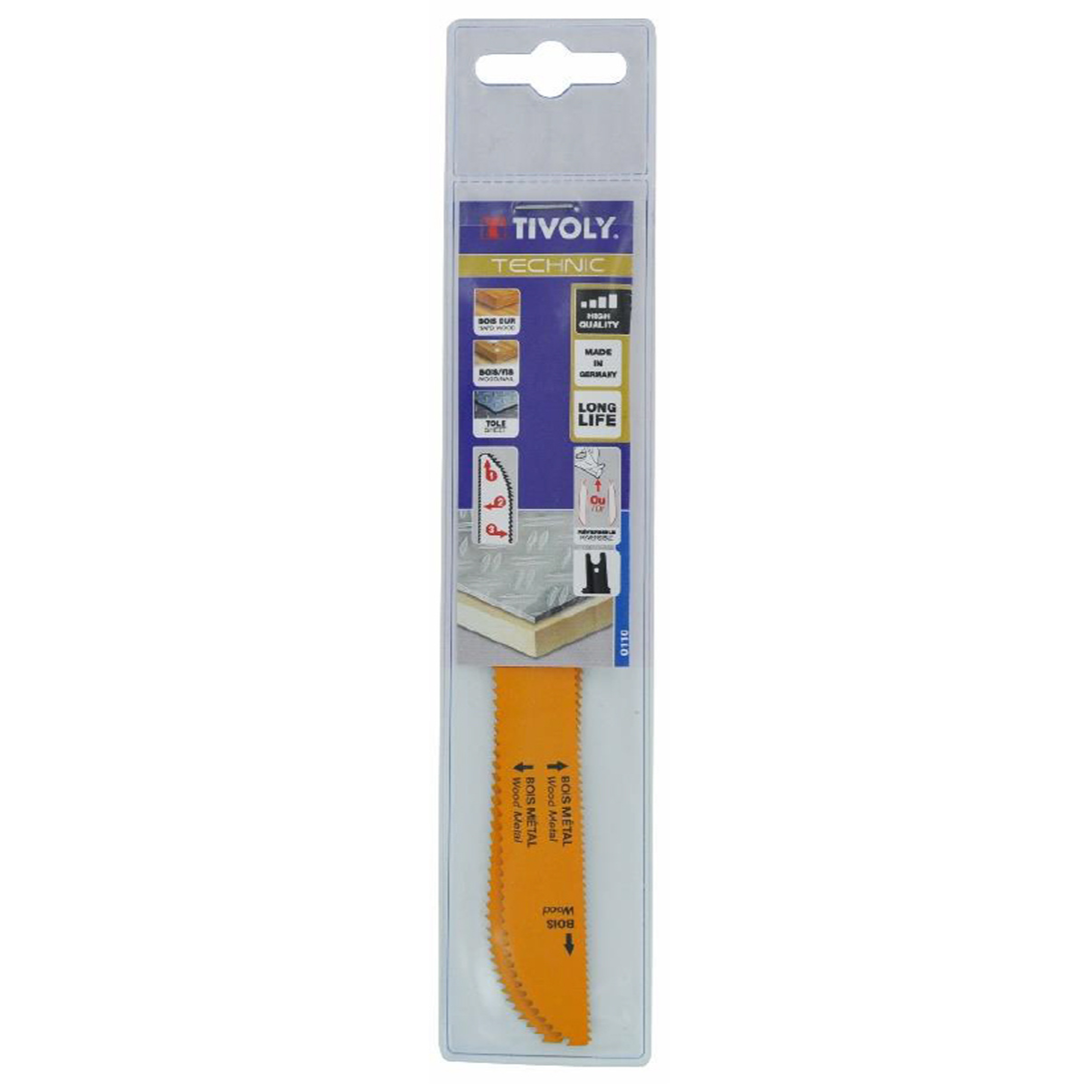 Tivoly - Lot de 2 Lames de scie sabre L150mm Bois, MDF, Plastiques, Epoxy, Tôles coupe avant-arrière et en plongée TIVOLY - Imagen 2