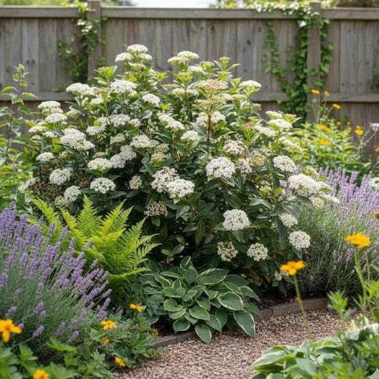 Viorne, Laurier Tin Giganteum, Viburnum à fleurs Blanche - feuillage Persistant - Pot de 4L - 40/60 cm- hauteur à maturité De 1,50 m à 2,00 m - Image 4