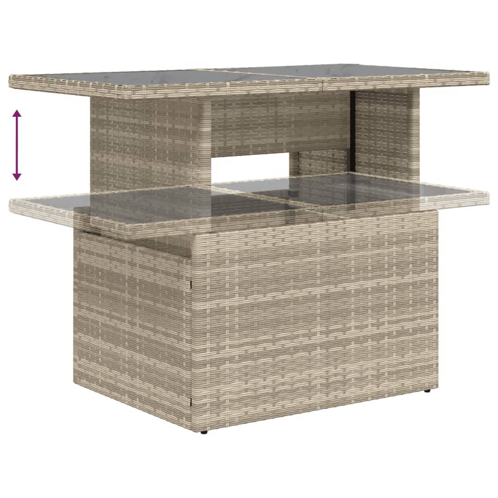 ComfortXL - Salon de jardin modulable 10 places résine tressée table haute et basse gris clair – ComfortXL Outdoor Living - Image 6
