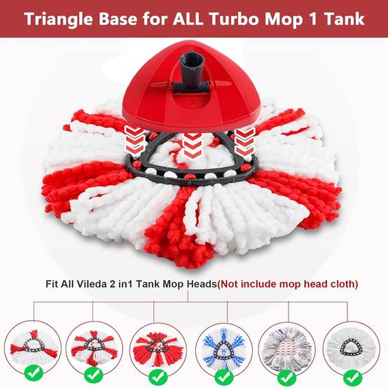Tête de Base de Remplacement Rouge Compatible avec Accessoires Mop VI-Leda - -IntiMeg - Image 4