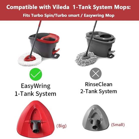 Tête de Base de Remplacement Rouge Compatible avec Accessoires Mop VI-Leda - -IntiMeg - Image 2