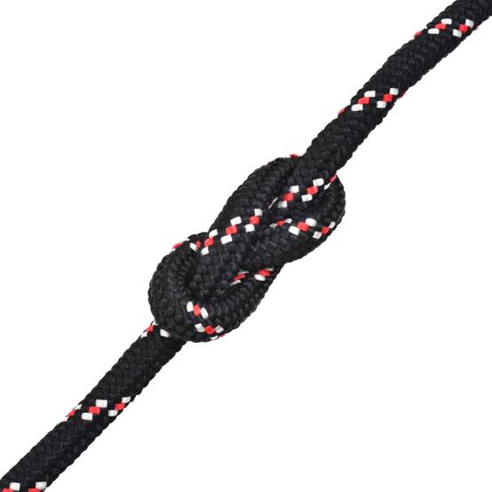 Corde de bateau Polypropylène 12 mm 50 m Noir Maison Chic - Image 1