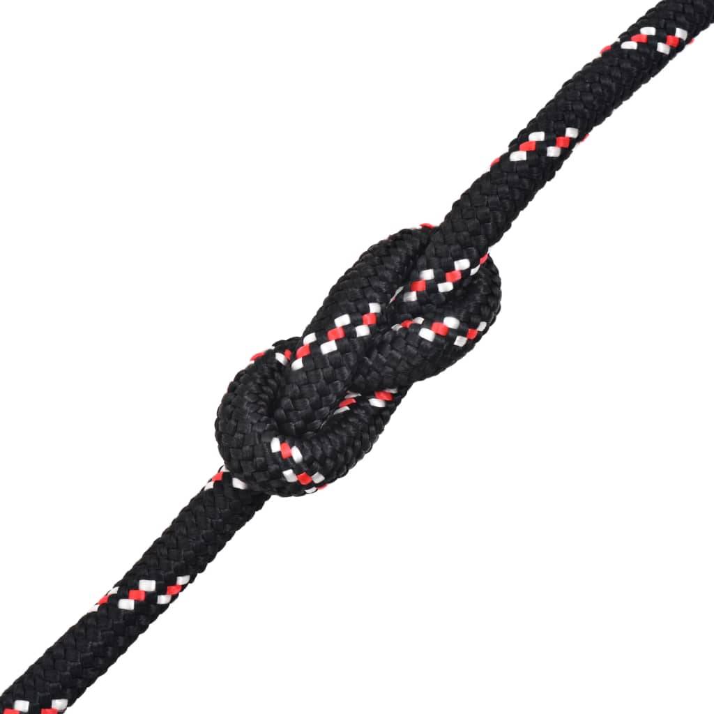 Corde de bateau Polypropylène 12 mm 50 m Noir Maison Chic - Image 1