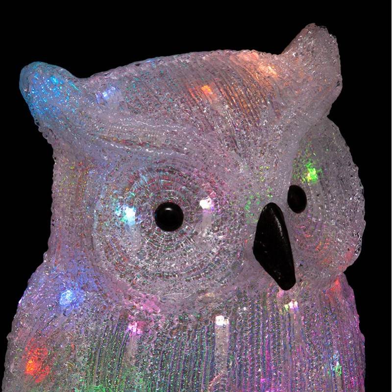 Fééric Lights & Christmas - Hibou lumineux extérieur H47.5cm 60 LED + transfo FEERIC LIGHTS & CHRISTMAS - Imagen 3