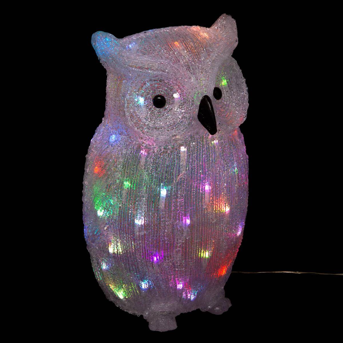 Fééric Lights & Christmas - Hibou lumineux extérieur H47.5cm 60 LED + transfo FEERIC LIGHTS & CHRISTMAS - Imagen 1