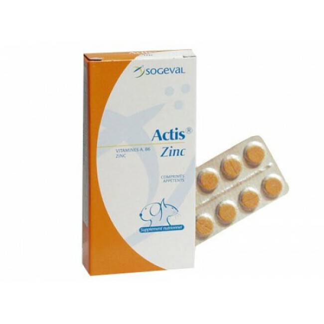 Actis Zinc Compléments alimentaires contre problèmes peaux 30 comprimés