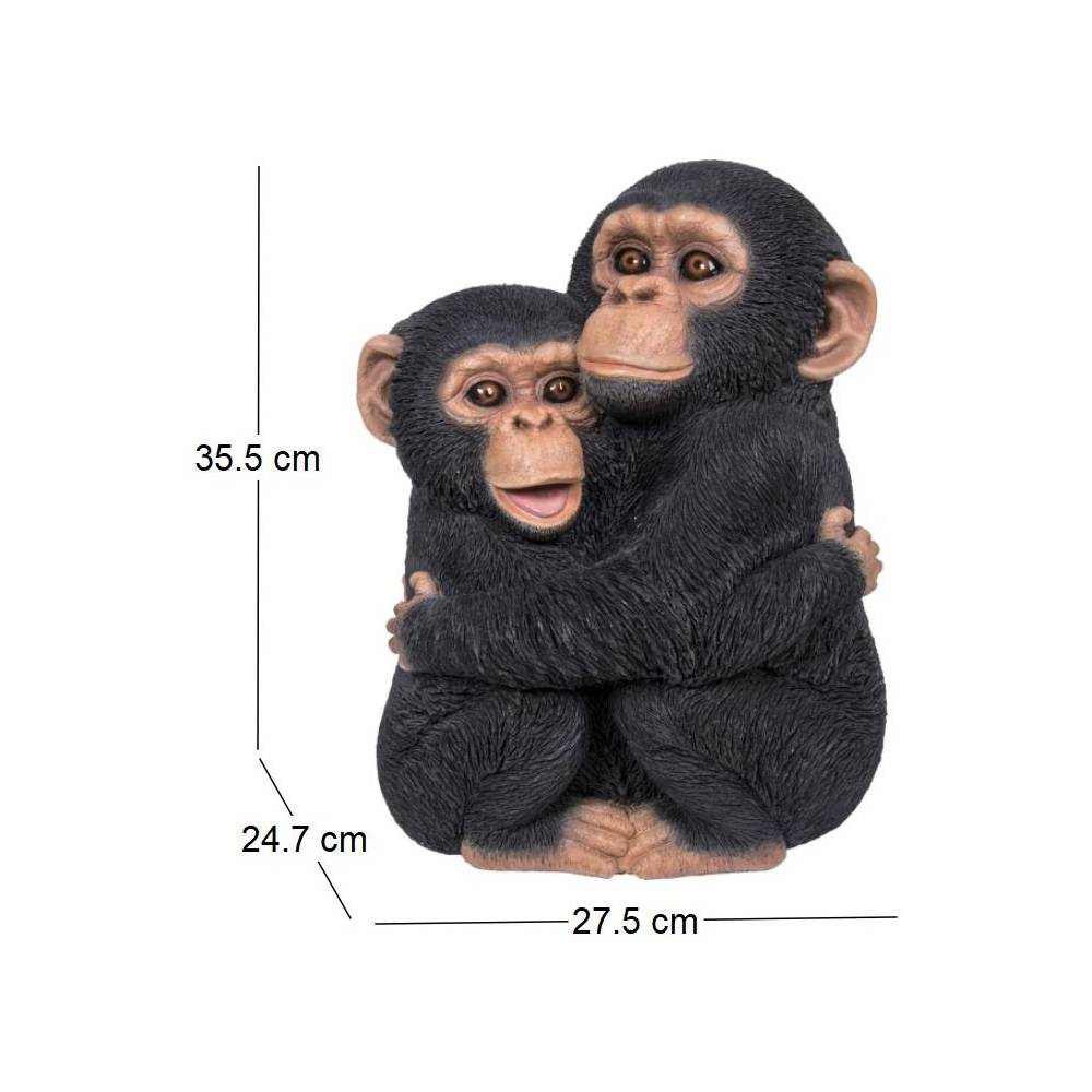 Vivid Arts - Chimpanzés enlacés en résine 35 cm Vivid Arts - Imagen 4