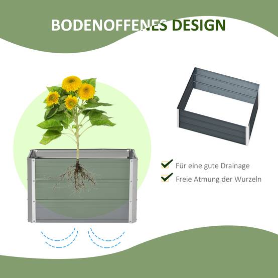 PANGIVO - Carré potager acier gris foncé 66 x 47 x 40 cm - PANGIVO - Image 6