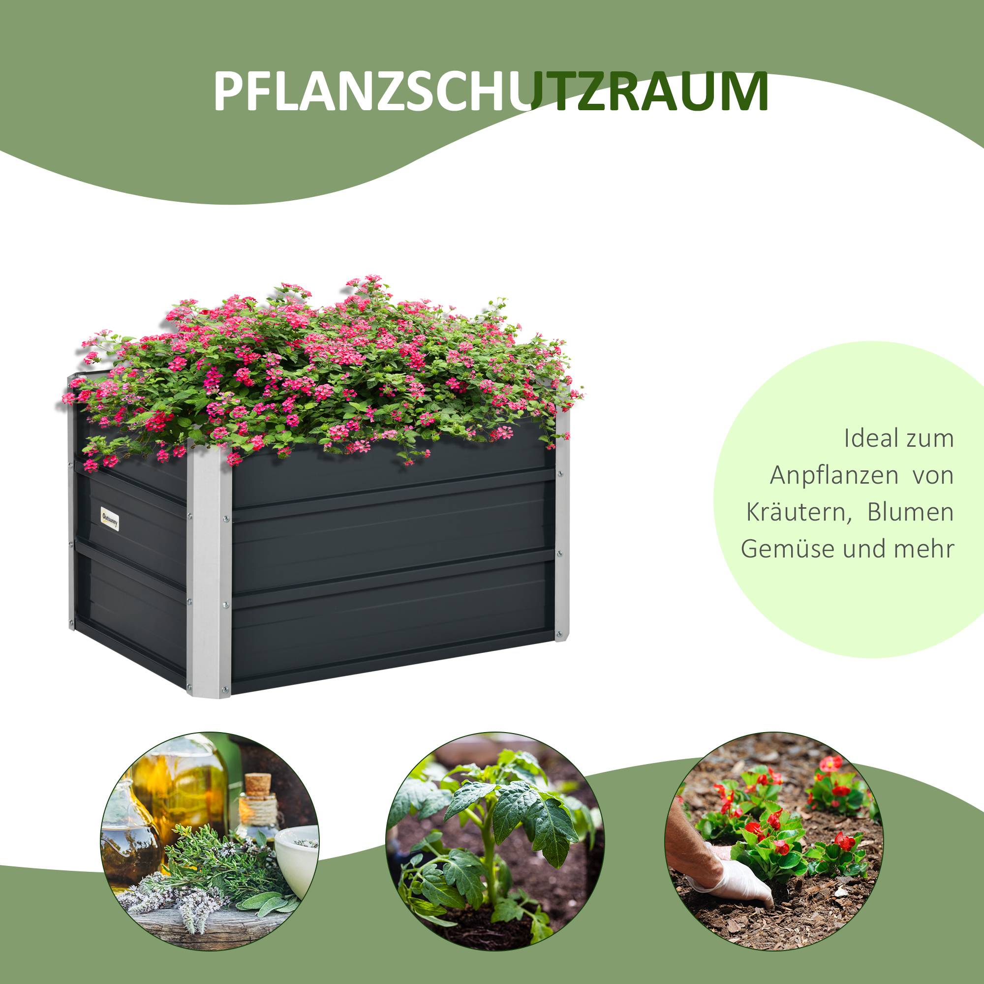 PANGIVO - Carré potager acier gris foncé 66 x 47 x 40 cm - PANGIVO - Image 7