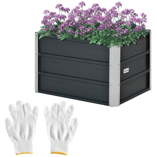 PANGIVO - Carré potager acier gris foncé 66 x 47 x 40 cm - PANGIVO - Image 2