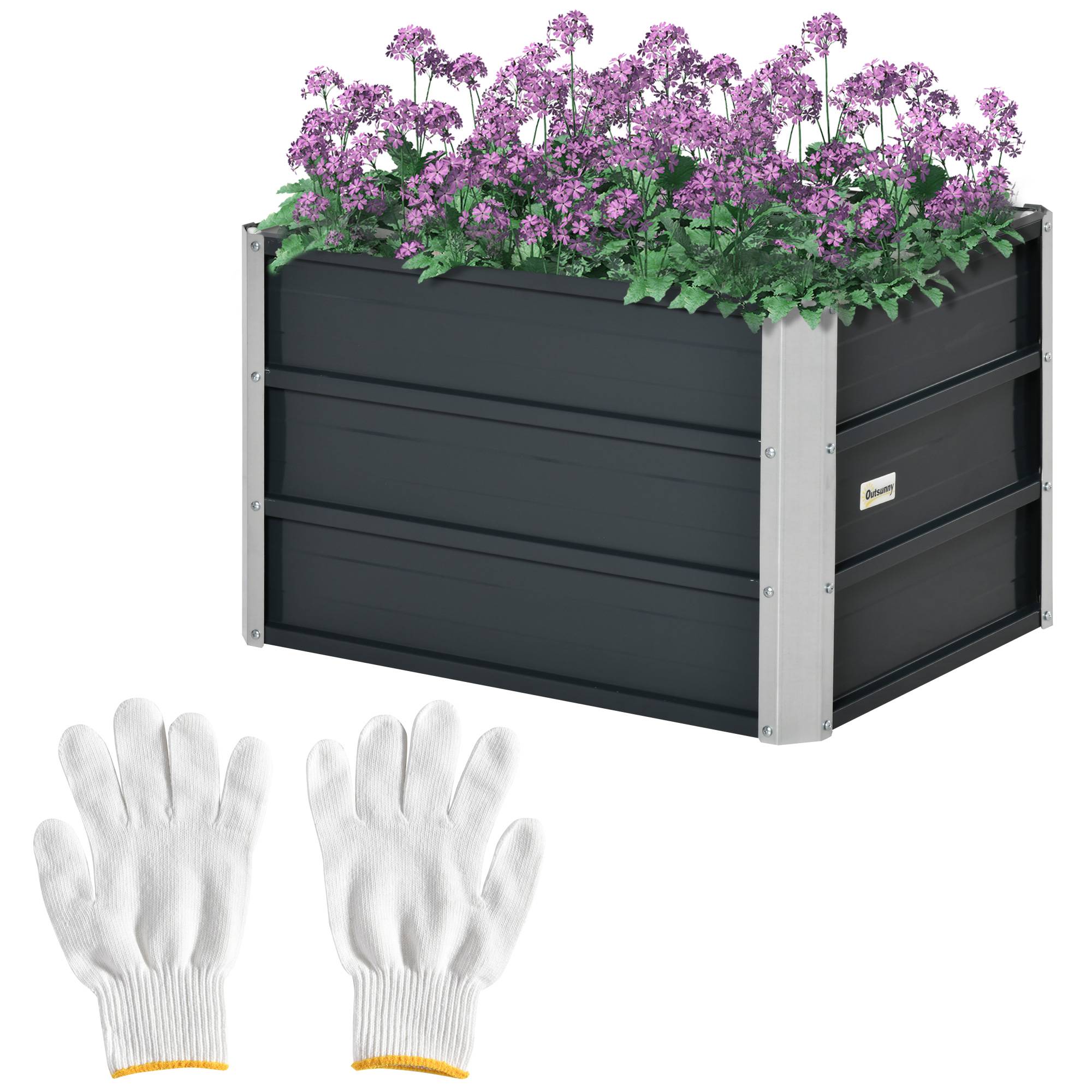 PANGIVO - Carré potager acier gris foncé 66 x 47 x 40 cm - PANGIVO - Image 2