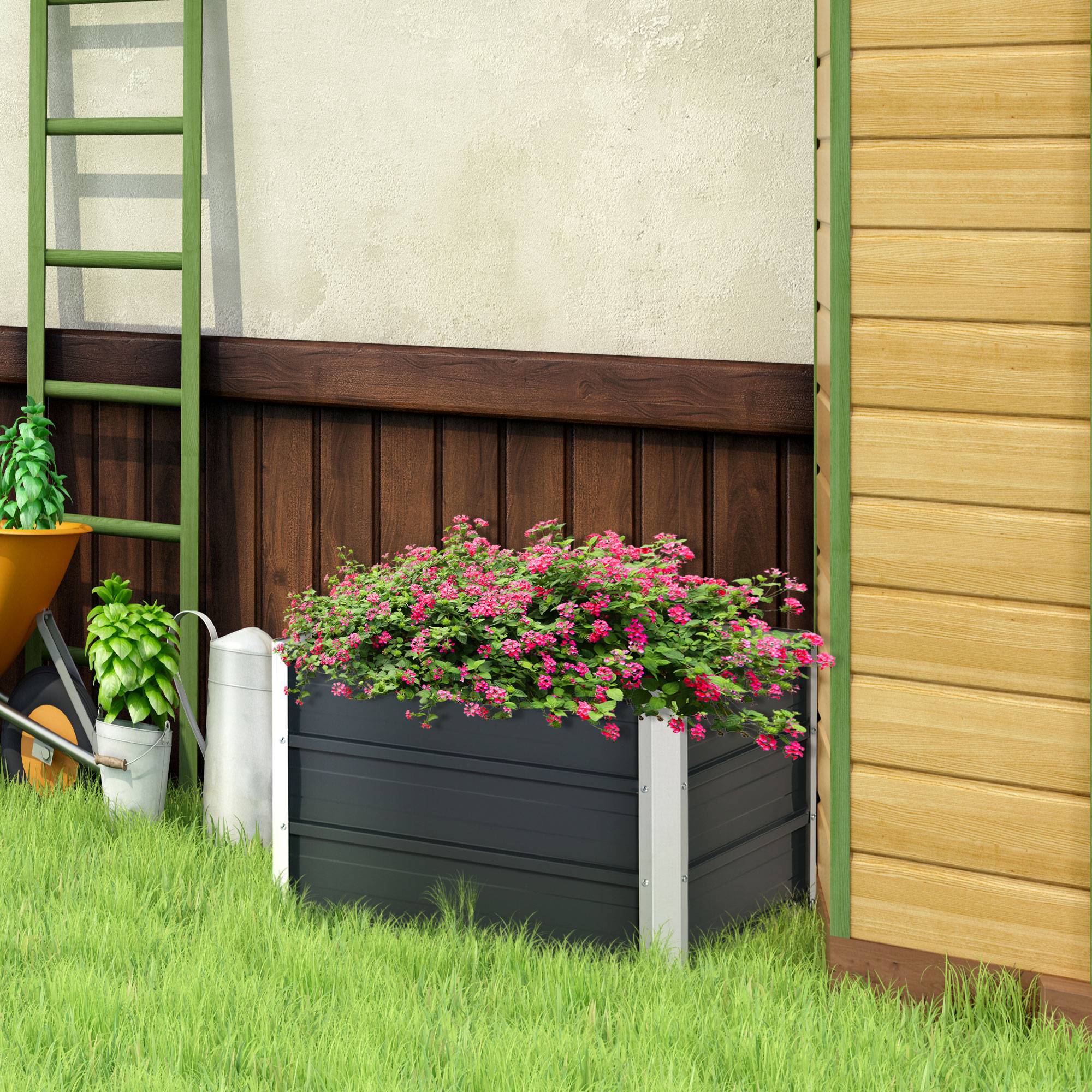 PANGIVO - Carré potager acier gris foncé 66 x 47 x 40 cm - PANGIVO - Image 4