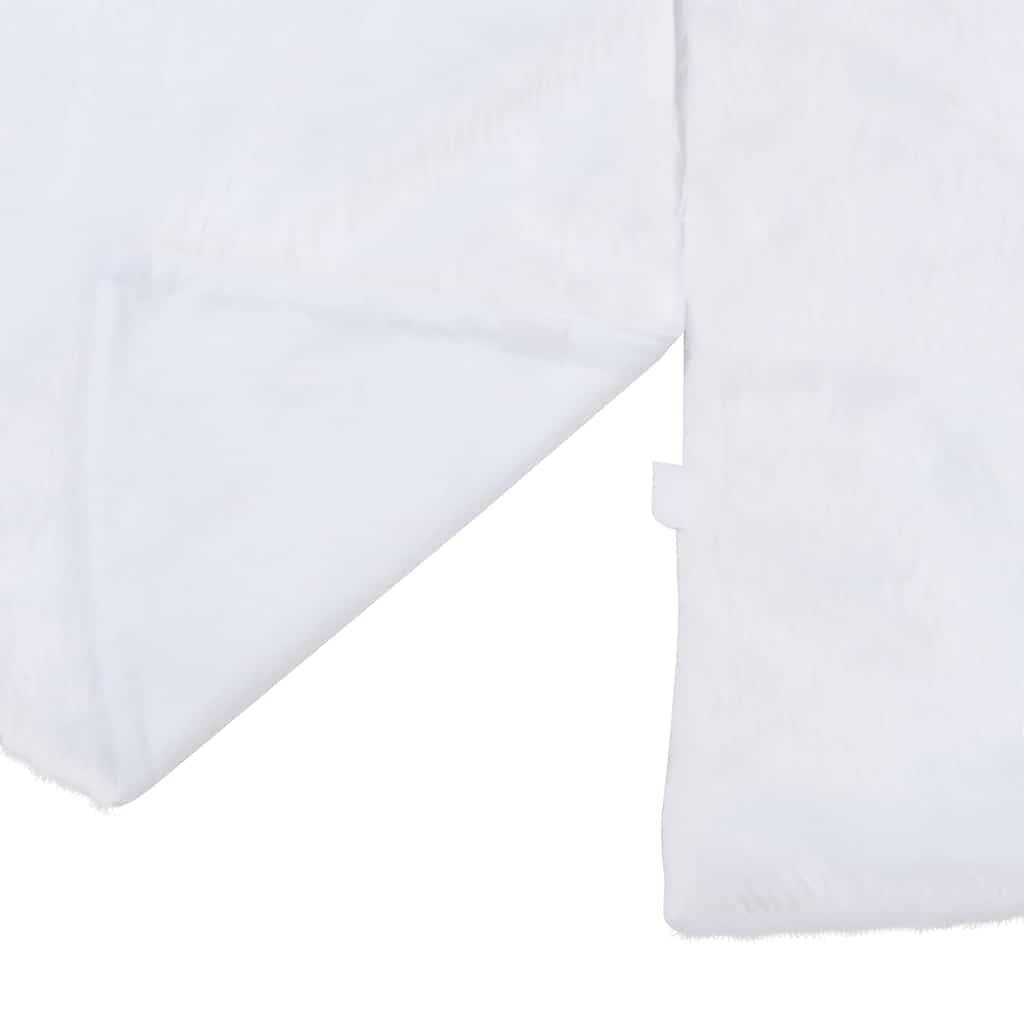 Vidaxl - Jupe de sapin de Noël-Collier de sapin de Noël-Cache pied de sapin blanche 122 cm en fausse fourrure - Image 3