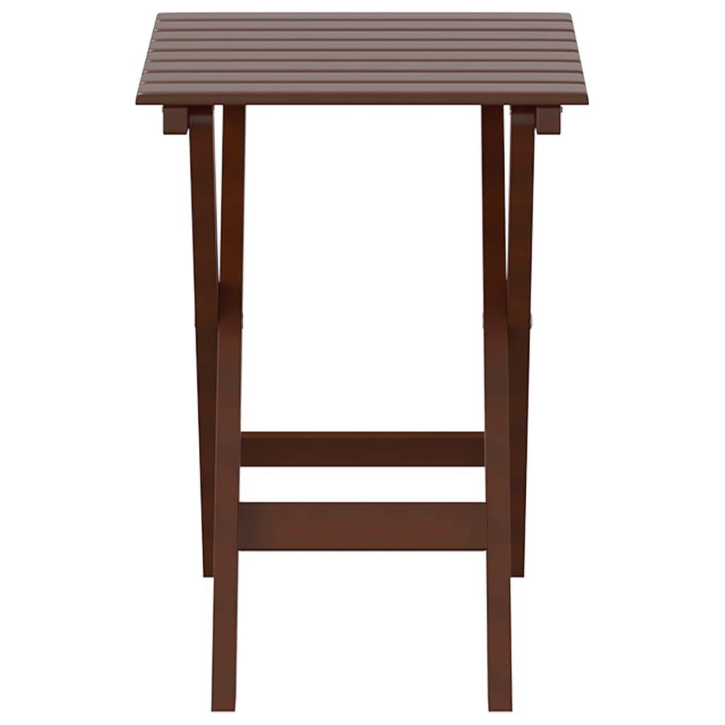 Maison Chic - Table de jardin - Table d’appoint pliable marron bois de peuplier massif HL843 - Image 4
