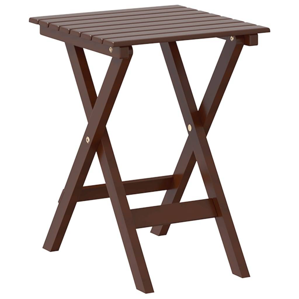 Maison Chic - Table de jardin - Table d’appoint pliable marron bois de peuplier massif HL843 - Image 1