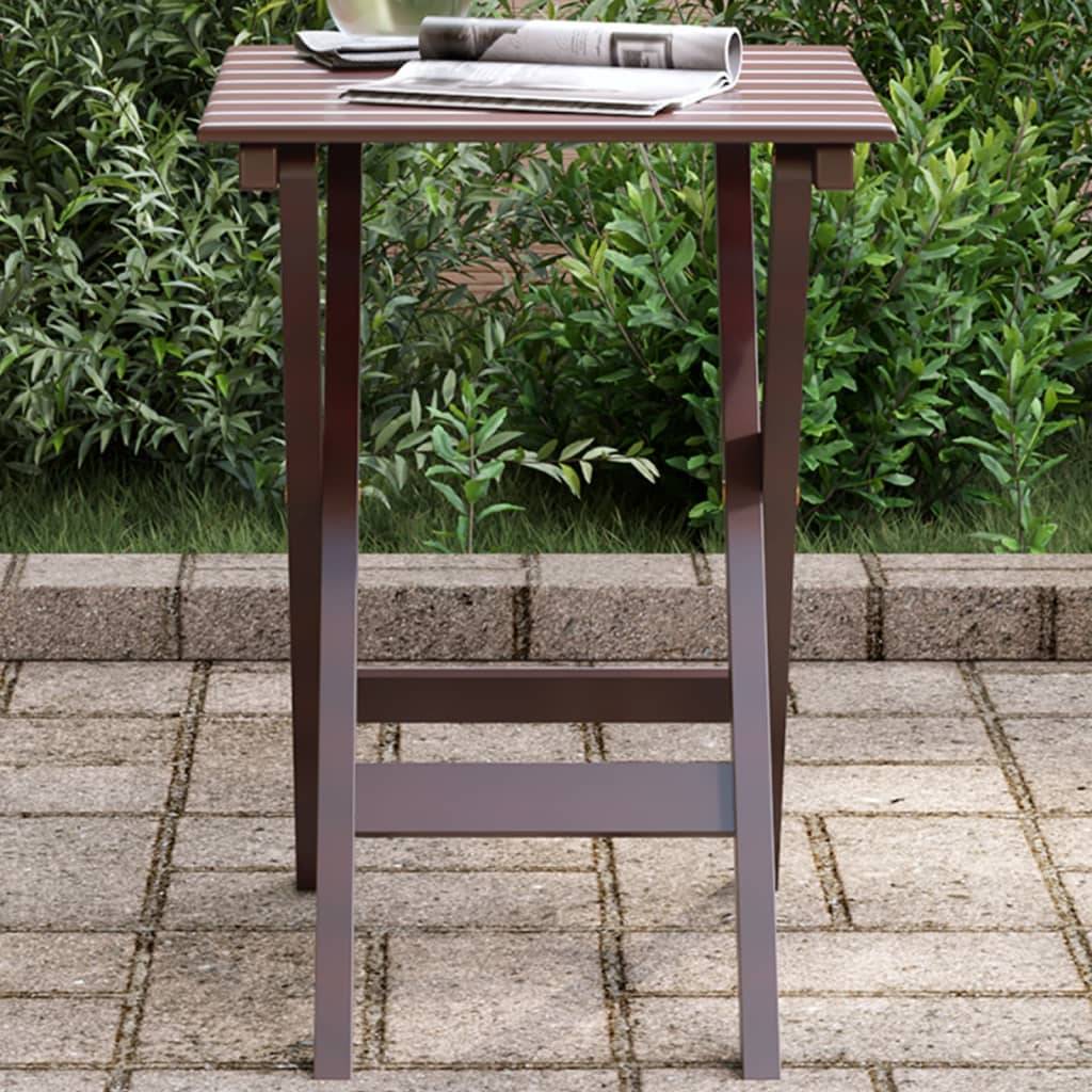Maison Chic - Table de jardin - Table d’appoint pliable marron bois de peuplier massif HL843 - Image 2