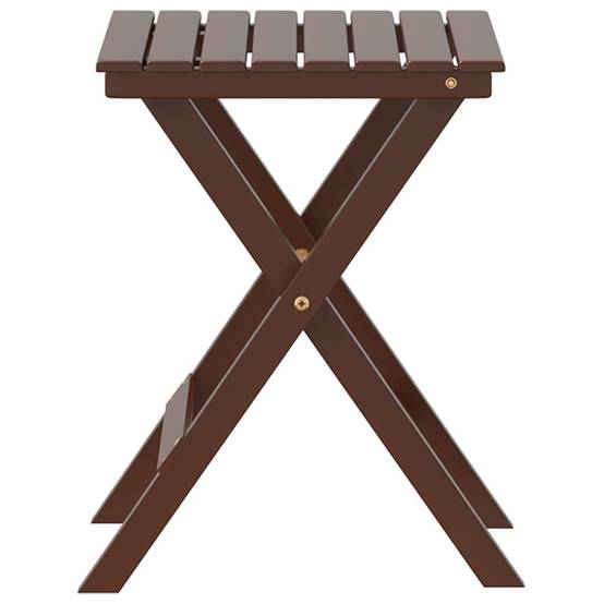 Maison Chic - Table de jardin - Table d’appoint pliable marron bois de peuplier massif HL843 - Image 5