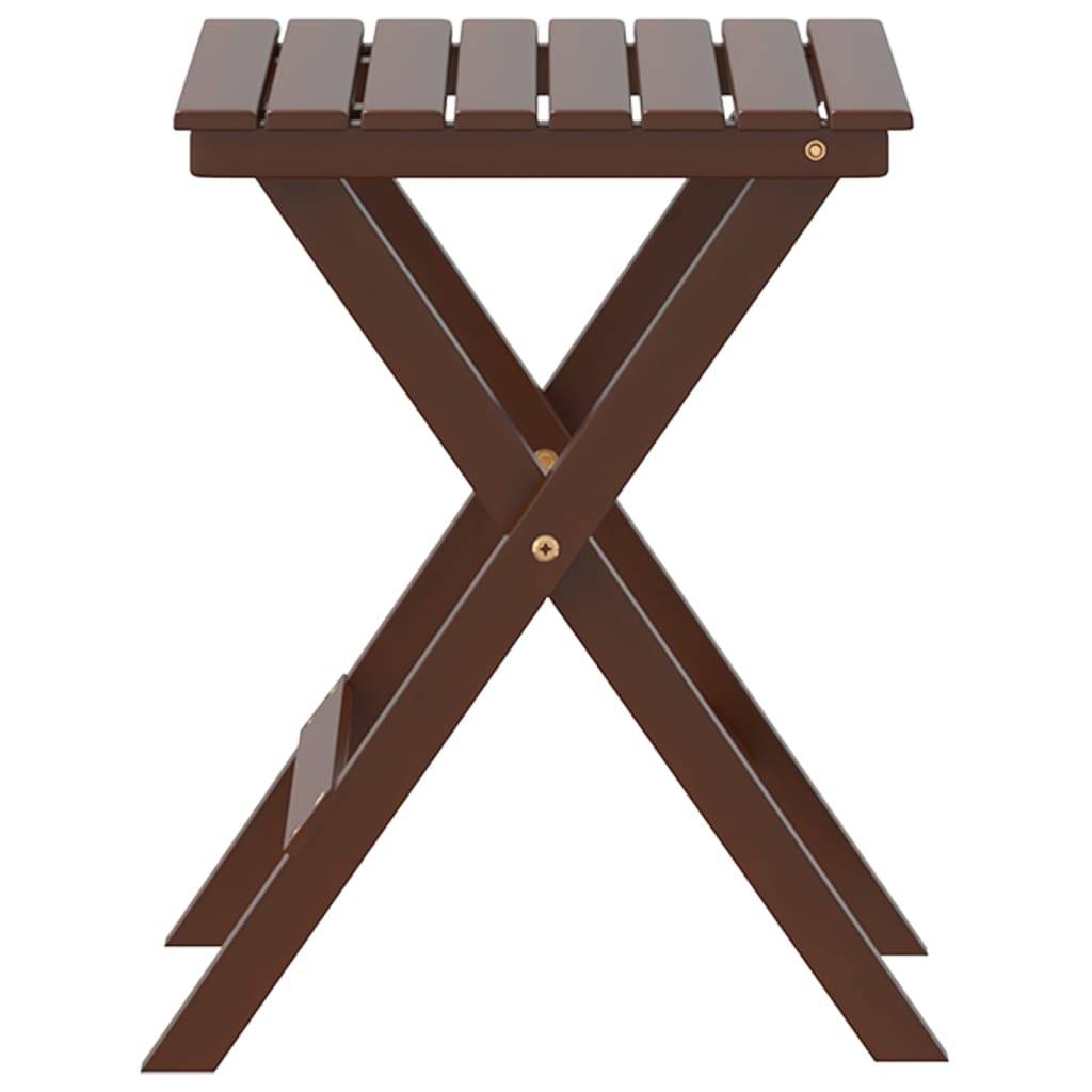 Maison Chic - Table de jardin - Table d’appoint pliable marron bois de peuplier massif HL843 - Image 5