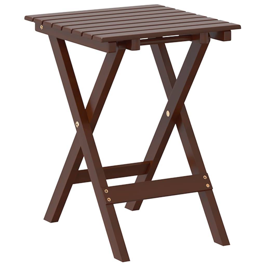 Maison Chic - Table de jardin - Table d’appoint pliable marron bois de peuplier massif HL843 - Image 6