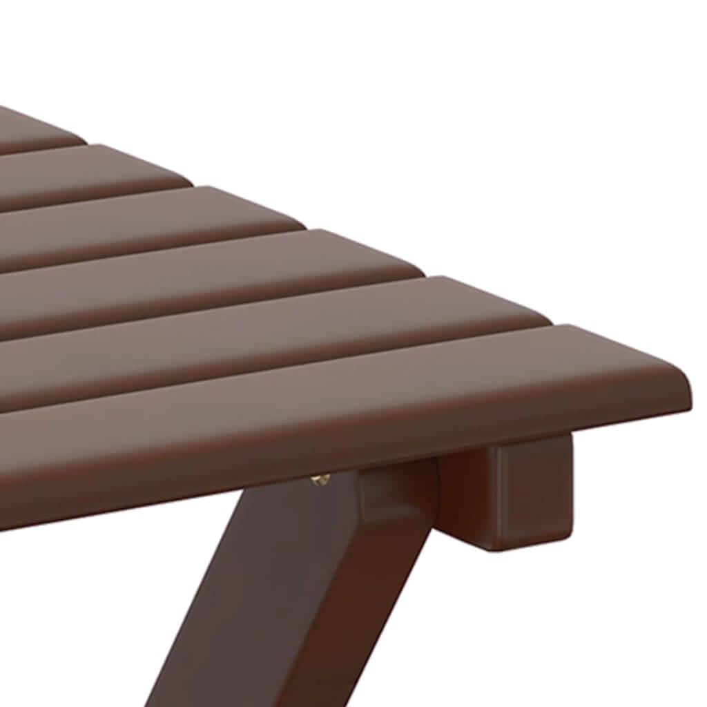 Maison Chic - Table de jardin - Table d’appoint pliable marron bois de peuplier massif HL843 - Image 7