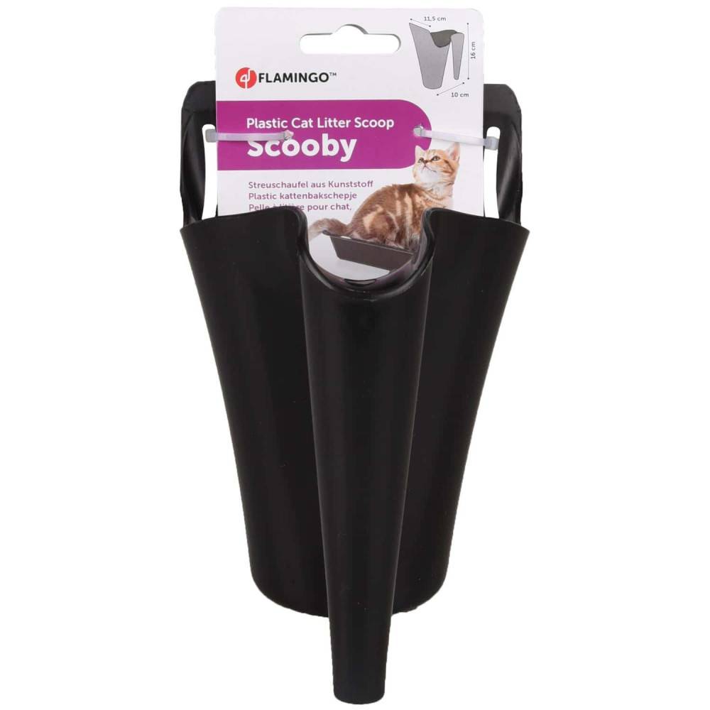 Pelle a litière scooby noir,  11.5 cm x 10 x 16 cm.  pour chat. - Imagen 2