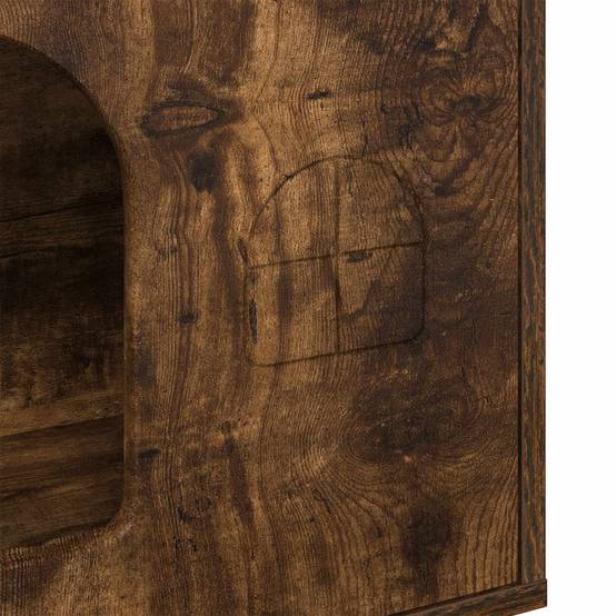 Abri Chat Intérieur Chêne Fumé Brun 52cm pour Chat Sombre Calme Sûr - ComfortXL Outdoor Living - Image 7
