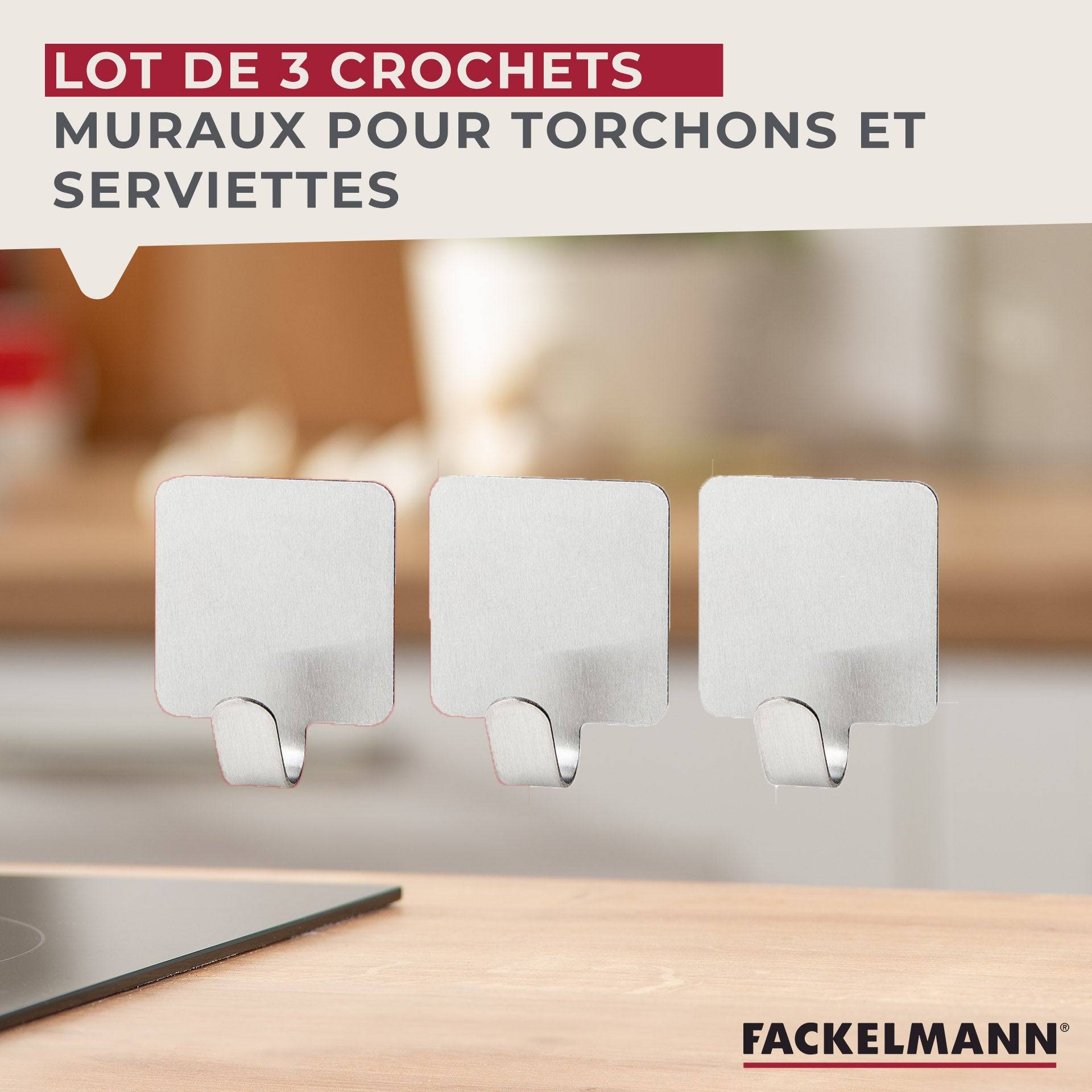 Lot de 6 crochets inox avec 6 ustensiles de cuisine Fackelmann Tecno - Image 4
