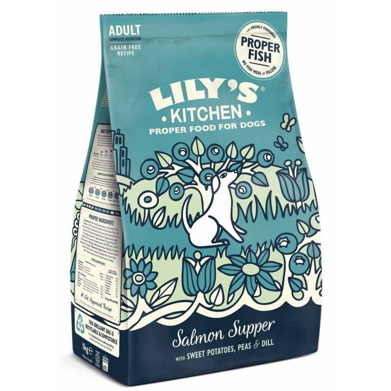 CROQUETTES CHIEN SANS CEREALES SAUMON - LILY'S KITCHEN 1 kg